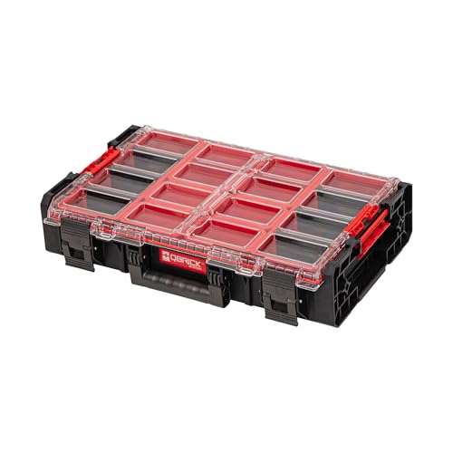 Qbrick System Werkzeugkoffer Werkzeugkasten Aufbewahrungsbox Sortierbox Leer Werkzeugkiste ONE Organizer XL 2.0 Long Bin Schwarz 582 x 387 x 131 mm von QBRICK SYSTEM