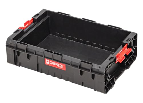 Qbrick System Werkzeugkoffer Werkzeugkasten Leer Werkzeugkiste Box Behälter PRO Box 130 2.0 Schwarz Rot 450 x 310 x 130 mm von QBRICK SYSTEM