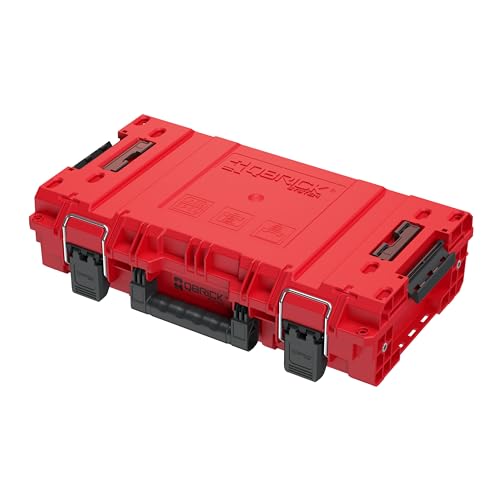 Qbrick System Werkzeugkoffer Prime Toolbox 150 Vario Red Ultra HD Werkzeugkasten 2 Behälter mit verstellbaren Trennwänden Robust IP66 Modular von QBRICK SYSTEM