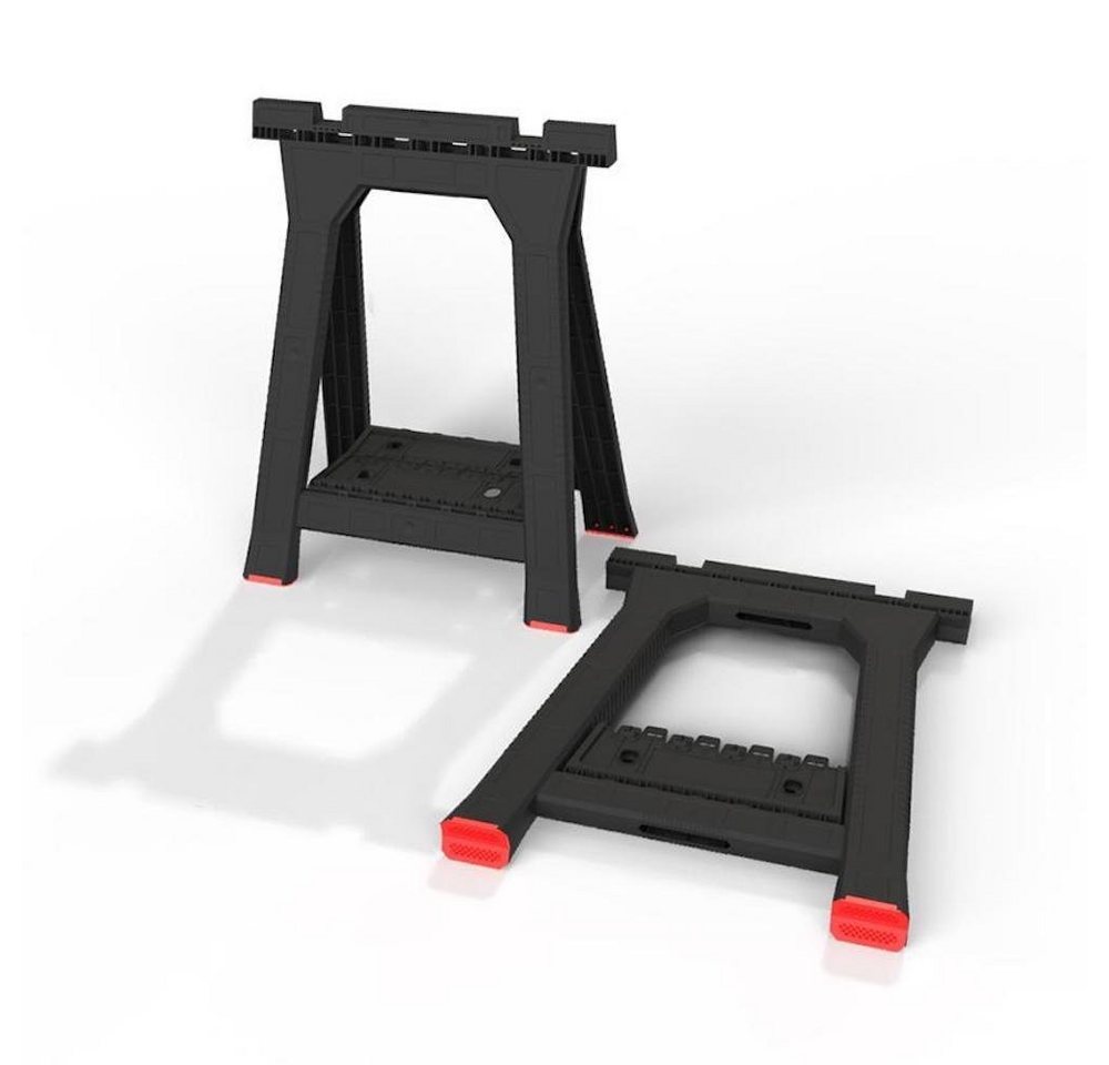 QBRICK System Werkbank Multifunktionsständer, HxBxT 78x58x11cm, 2 Stück, Traglast 350kg von QBRICK System