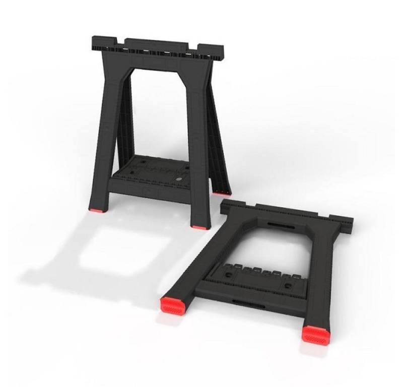 QBRICK System Werkbank Multifunktionsständer, HxBxT 78x58x11cm, 2 Stück, Traglast 350kg von QBRICK System