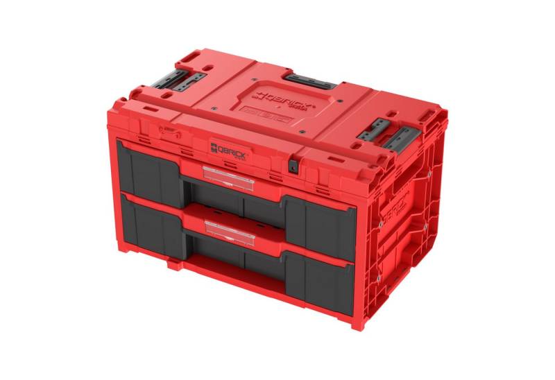 QBRICK System Werkzeugkoffer ONE Drawer 2 Toolbox 2.0 RED Ultra HD Custom Schubladen Werkzeugbox von QBRICK System
