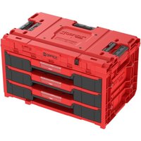 System one Drawer 3 Toolbox 2.0 Red Ultra hd Werkzeugbox 587 x 380 x 340 mm 27 l mit drei Schubladen - Qbrick von QBRICK