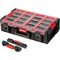 Qbrick System ONE Organizer 2XL 2.0 + Qbrick System ONE Connect Adapter stapelbar 582 x 387 x 172 mm 19,5 l IP66 mit 4 Inlays und 12 Trennwände von QBRICK