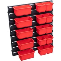 System Container Set Nr. 3 Werkstattwand 39 x 35 cm mit 10 Behältern für pro Organizer 100 Expert / 200 Expert / pro Drawer 3 - Qbrick von QBRICK