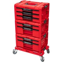 System pro Drawer Workshop Set 3 red ultra hd + 2x Drawer 2 Toolbox + 1x Drawer 3 Toolbox + Rollbrett - Qbrick System pro Drawer Workshop Set 3 red ultra hd + 2x Drawer 2 Toolbox + 1x Drawer 3 Toolbox + Rollbrett - Qbrick von QBRICK