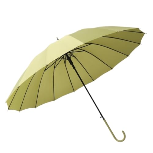 Leicht und transportabel 16 Knochen langer Griff gerader Regenschirm Retro-Stil Waldserie Koreanischer kleiner frischer sonniger Regenschirm mit doppeltem Verwendungszweck for Männer und Frauen Perfek von QBSHLHT