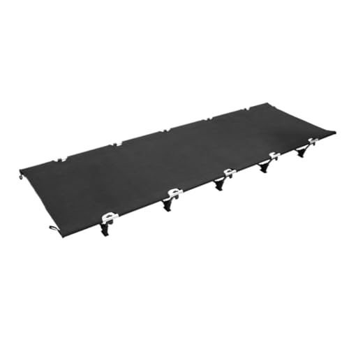 QBSHLHT Leicht zu montieren Einfaches Klappbett for den Außenbereich, tragbar und praktisch, unverzichtbar for Camping und Freizeit - Perfekt für kleine Räume(Black) von QBSHLHT