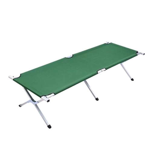 QBSHLHT Leicht zu montieren Grünes Outdoor-Klappbett, leicht und atmungsaktiv, toller Begleiter for Outdoor-Abenteuer - Perfekt für kleine Räume(Green) von QBSHLHT