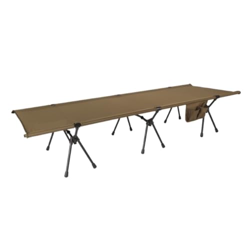 QBSHLHT Leicht zu montieren Klappbett Outdoor-Klappbett Aus Aluminiumlegierung Tragbares Campingbett Feldbett Hoch- Und Niedrigbett Mit Doppeltem Verwendungszweck - Perfekt für kleine Räume(Black) von QBSHLHT