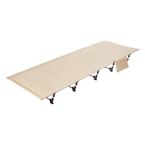 QBSHLHT Leicht zu montieren Mehrfarbige Klappbetten for den Außenbereich, tragbar und praktisch, ideal for die Erholung im Freien - Perfekt für kleine Räume(Beige) von QBSHLHT