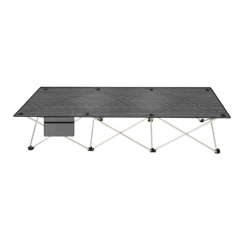 QBSHLHT Leicht zu montieren Schwarzes, einfaches Klappbett for den Außenbereich, robust und langlebig, ideal for Ausruhen im Freien - Perfekt für kleine Räume(Gray) von QBSHLHT