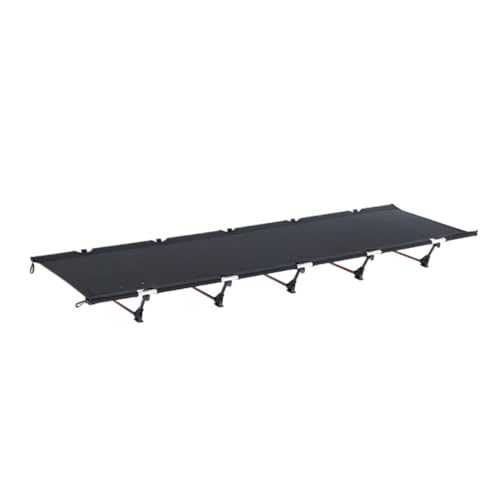 QBSHLHT Leicht zu montieren Schwarzes Klappbett for den Außenbereich, robust und komfortabel, ideal for die Freizeit im Freien - Perfekt für kleine Räume von QBSHLHT