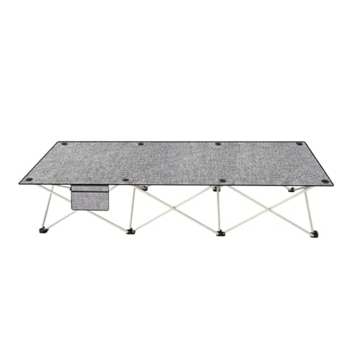 QBSHLHT Leicht zu montieren Schwarzes Klappbett for den Außenbereich, stabiles Design, Bequeme Ruheausstattung for den Außenbereich - Perfekt für kleine Räume(Gray1) von QBSHLHT