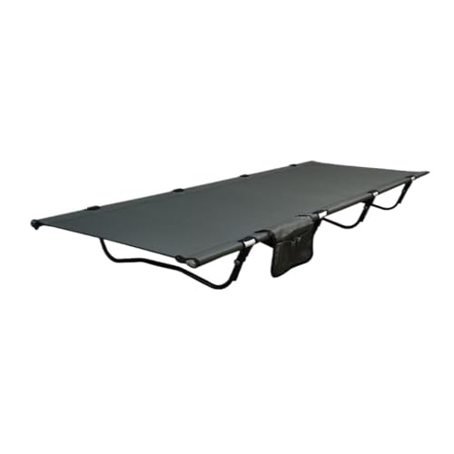 QBSHLHT Leicht zu montieren Schwarzes Klappbett for den Außenbereich, wasserdicht und verschleißfest, ausgezeichnete Wahl for Camping - Perfekt für kleine Räume(Black) von QBSHLHT