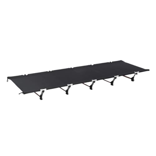 QBSHLHT Leicht zu montieren Schwarzes Outdoor-Klappbett, robust und tragbar, neues Schlaferlebnis im Freien - Perfekt für kleine Räume(Black1) von QBSHLHT