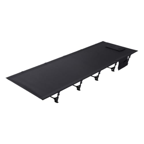 QBSHLHT Leicht zu montieren Schwarzes tragbares Klappbett, praktisch und gut for Camping im Freien - Perfekt für kleine Räume von QBSHLHT