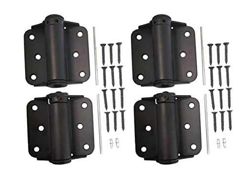 QCAA Federscharnier, verstellbar 4pack schwarz von QCAA