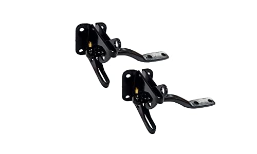 QCAA Selbstschließender Torriegel, 5,4 cm, Stahl, schwarz, 2 Stück, hergestellt in Taiwan von QCAA