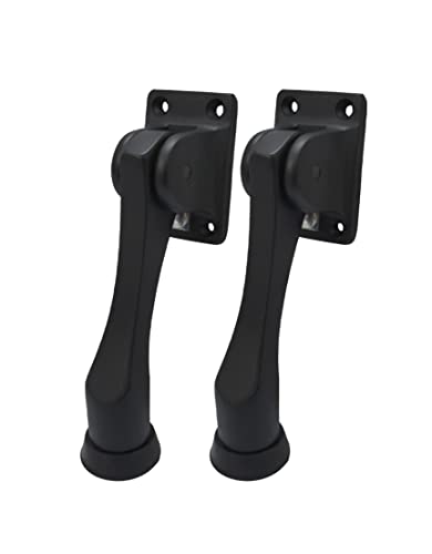 QCAA Türstopper aus massivem Messing, 10,2 cm, mattschwarz, 2 Stück QCAA Türstopper aus massivem Messing, 10,2 cm, mattschwarz, 2 Stück von QCAA