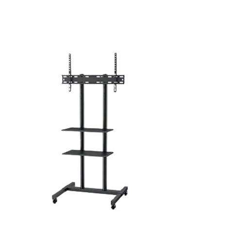 TV-Ständer Mit Rollen, Mobiler Fernsehständer, Höhenverstellbar, Mit Rollen, Doppelablage For Audiovisuelle Geräte, Rollendes Schlafzimmer(23-80 in) von QCEJVNXZL