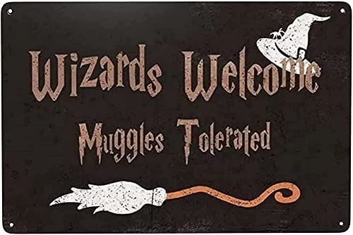 Wizards Welcome, Muggles Tolerated Metallschilder für Bar, Restaurant, Café, Bar, lustiges Aluminium-Metallschild, Wanddekoration, 20,3 x 30,5 cm Wizards Welcome, Muggles Tolerated Metallschilder für Bar, Restaurant, Café, Bar, lustiges Aluminium-Metallschild, Wanddekoration, 20,3 x 30,5 cm von QCJRIS