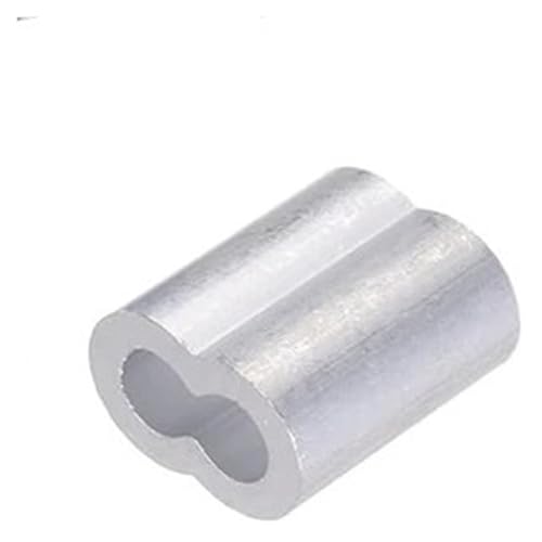 Aluminium-Drahtseil-Crimp-Hülsen, Aluminium-Aderendhülsen, Crimphülsen, Doppelloch, 8-Form, Silber, M1-M12, Packung(M12) von QCKNKMGG