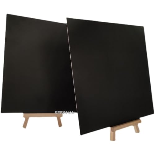Anodierte Aluminiumplatte, 5052 Aluminium, sandgestrahltes Metallblech, mehrfarbig, 100 x 100 mm – 300 x 300 mm, 0,8 – 2 mm Dicke, 2 Stück(Black,200x200x0.8mm) von QCKNKMGG