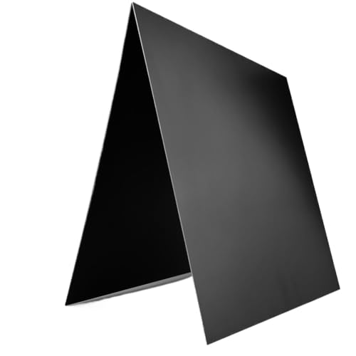 Anodierte Aluminiumplatte, Packung mit 2 Rohlingen aus eloxierter Aluminiumlegierung 5052, mehrfarbig, 100 x 100 mm – 300 x 300 mm, 0,5 mm – 2 mm Dicke(Black,100x100x2mm) von QCKNKMGG