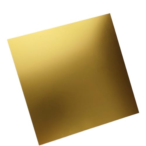 Anodierte Aluminiumplatte, Packung mit 2 goldeloxierten Aluminiumplatten 5052, quadratische Metallbleche, 0,5–2 mm Dicke, mehrere Größen(300x300x1.5mm) von QCKNKMGG