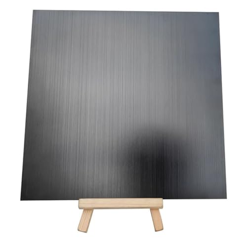 Anodierte Aluminiumplatte, Packung mit 3 gebürsteten, eloxierten Aluminiumplatten, 0,5–2,0 mm, Mehrzweckplatten, mehrfarbig, mehrere Größen(Black,200x300x0.5mm) von QCKNKMGG
