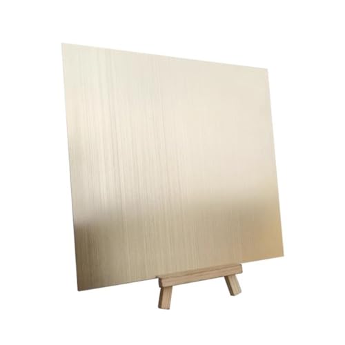 Anodierte Aluminiumplatte, Packung mit 3 gebürsteten, eloxierten Aluminiumplatten, 0,5–2,0 mm, Mehrzweckplatten, mehrfarbig, mehrere Größen(Gold,200x300x0.5mm) von QCKNKMGG
