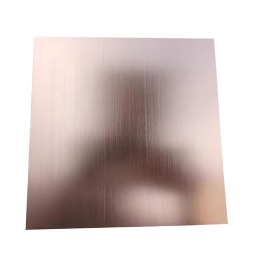 Anodierte Aluminiumplatte, Packung mit 3 gebürsteten, eloxierten Aluminiumplatten, 0,5–2,0 mm, Mehrzweckplatten, mehrfarbig, mehrere Größen(Rose Gold,200x200x0.5mm) von QCKNKMGG