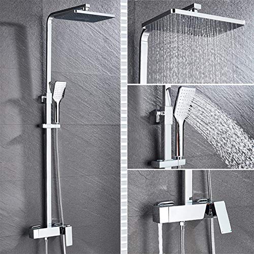 Duschenkleidung, 3-Wege-Wandhalterung Regen Handbrause Set Drehen Badewanne Auslauf Gießkanne Wasserhahn Multicolor(Chrome) von QCKNKMGG