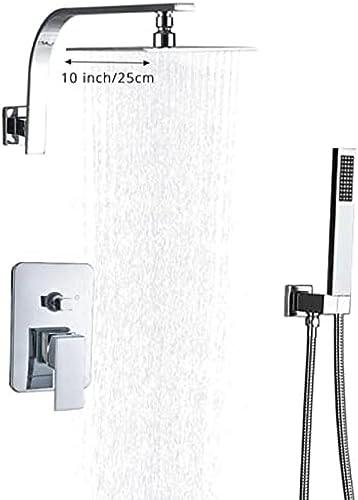 Duschenkleidung, Badezimmer Dusche System Wand Montiert Chrom Regen Hand Dusche Messing Multi Kopf Stile(10 Inch Head Style) von QCKNKMGG