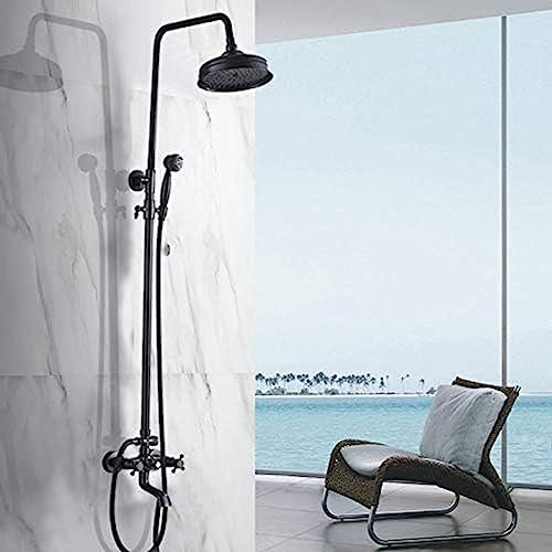 Duschenkleidung, Dusche Wasserhahn Kit Mit 8 Zoll Regen Kopf Wand Montiert Schwarz Bronze von QCKNKMGG