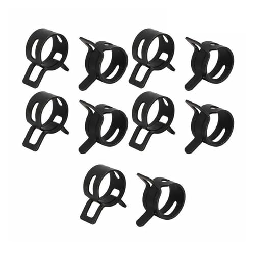 Federschlauchklemmen, 10 PCS Schwarz Mangan Stahl Frühling Clips for Kraftstoff Silikon Wasser Schläuche Mehrere Größen(13mm) von QCKNKMGG
