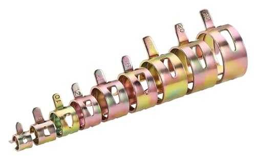 Federschlauchklemmen, 10 Pcs 5-22mm Metallic Frühling Clip Schlauch Klemme for Kraftstoff Wasser Vakuum Silikon Schläuche(22mm) von QCKNKMGG