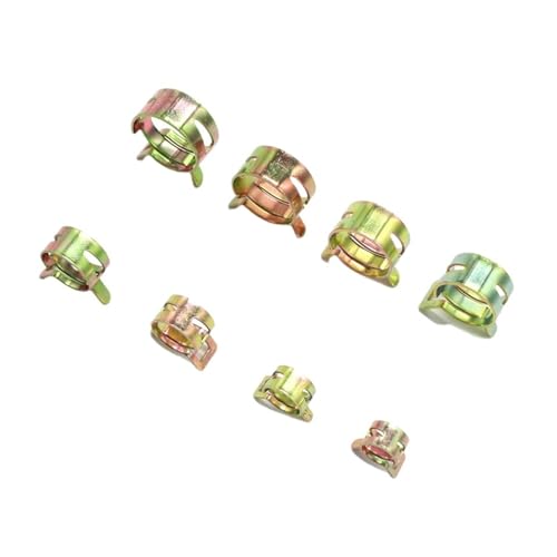Federschlauchklemmen, 10 Pcs Mangan Stahl Verzinkt Frühling Schlauch Klemmen Metallic ID 6-25mm(ID 9mm) von QCKNKMGG
