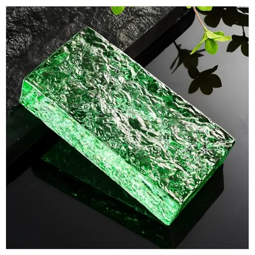Kristallglasfliesen, Glasbausteine, Kristalldesign, mehrfarbig, mehrere Größen for die Renovierung von Büros und Häusern(Green,200x100x50mm) von QCKNKMGG
