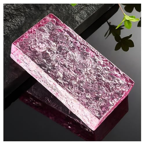 Kristallglasfliesen, Glasbausteine, Kristalldesign, mehrfarbig, mehrere Größen for die Renovierung von Büros und Häusern(Pink,100x100x20mm) von QCKNKMGG