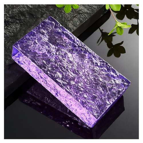 Kristallglasfliesen, Glasbausteine, Kristalldesign, mehrfarbig, mehrere Größen for die Renovierung von Büros und Häusern(Purple,200x100x20mm) von QCKNKMGG