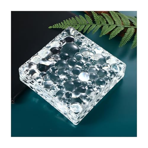 Kristallglasfliesen, Klarer Glasblock, Kristallziegel, 5,9 x 5,9 x 1,9 Zoll, Lichtdurchlässigkeit, Privatsphäre, mehrere Packungsgrößen(1pcs) von QCKNKMGG