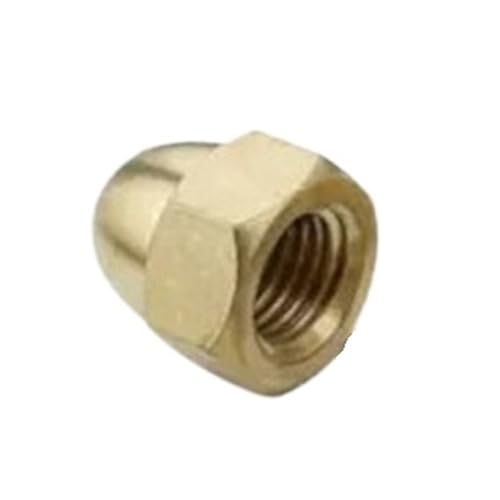 Messing Kuppelmuttern,Sechskantmutter Kappe Brass Acorn Nuts M3 M4 M5 M6 M8 M10 M12 Copper Bronze Brass Cap Nut Acorn Dome Head Hex Nuts (10pcs)(M12) von QCKNKMGG
