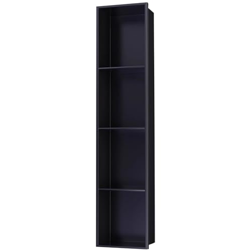 QCKNKMGG Edelstahl, Duschnische aus Edelstahl, Mehrfarbig, mehrere Größen(Black,28x120x12.5cm/11.02x47.24x4.92in) von QCKNKMGG