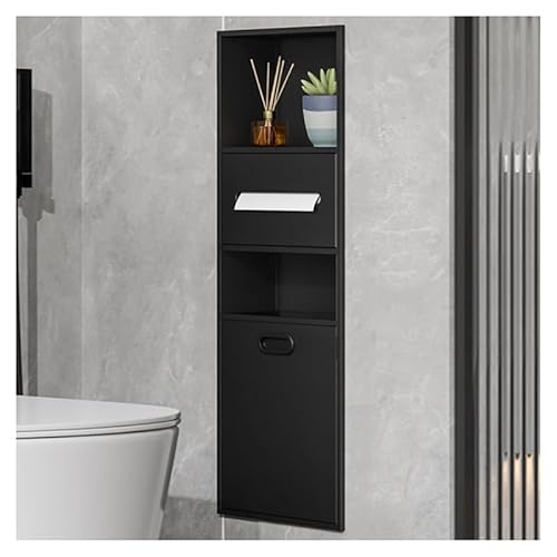 QCKNKMGG Edelstahl, Edelstahl-Dusche Nische Wand montiert versenkt Mülleimer Keine Fliesen schwarz mehrere Größen QCKNKMGG Edelstahl, Edelstahl-Dusche Nische Wand montiert versenkt Mülleimer Keine Fliesen schwarz mehrere Größen von QCKNKMGG