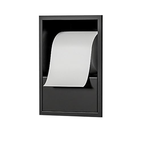 QCKNKMGG Edelstahl, Edelstahl-Duschnische eingebettet mit Abnehmbarer Tür Multicolor mehrere Größen(Black,17x23x12cm) von QCKNKMGG