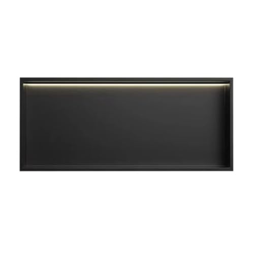 QCKNKMGG Edelstahl, Edelstahl Einbau-Duschnische, Keine Fliesen erforderlich, Mehrfarbig, mehrere Größen(Black,62x32x12.5 cm) von QCKNKMGG