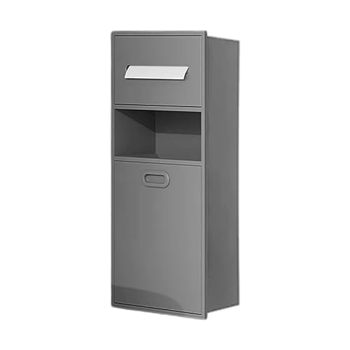 QCKNKMGG Edelstahl, Edelstahl-Einbauduschennische, Keine Fliesen, Doppellagiges Regal, Mehrfarbig, mehrere Größen(Grey,30x65x14cm) von QCKNKMGG