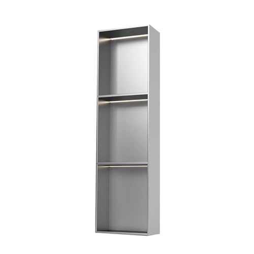 QCKNKMGG Edelstahl, Einbau-Duschnische aus Edelstahl for Badezimmer, Keine Fliesen erforderlich, Mehrfarbig, mehrere Größen(Light Gray,900x280x125mm) von QCKNKMGG
